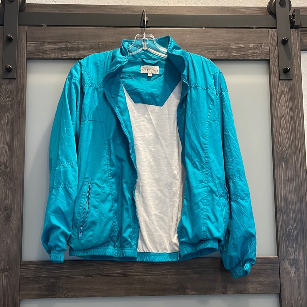 Vintage Teal Windbreaker